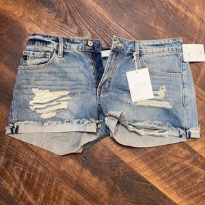 Kancan distressed denim shorts